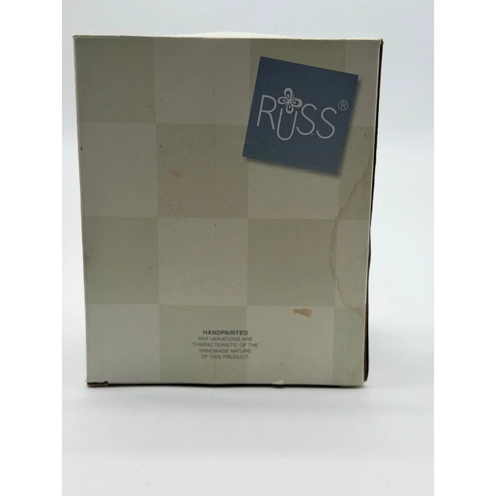 Vintage Russ Berrie White Porcelain Wedding Frame Roses Doves Cross 3.5x5 14389